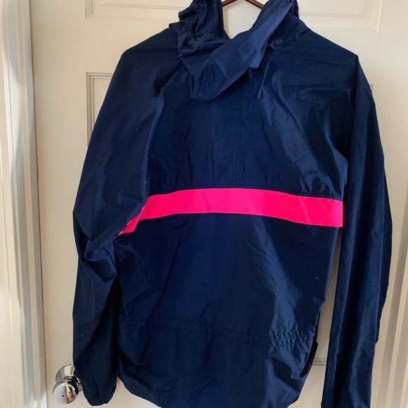 CB Navy Blue Windbreaker with Pink Stripe - Picture 3 of 3
